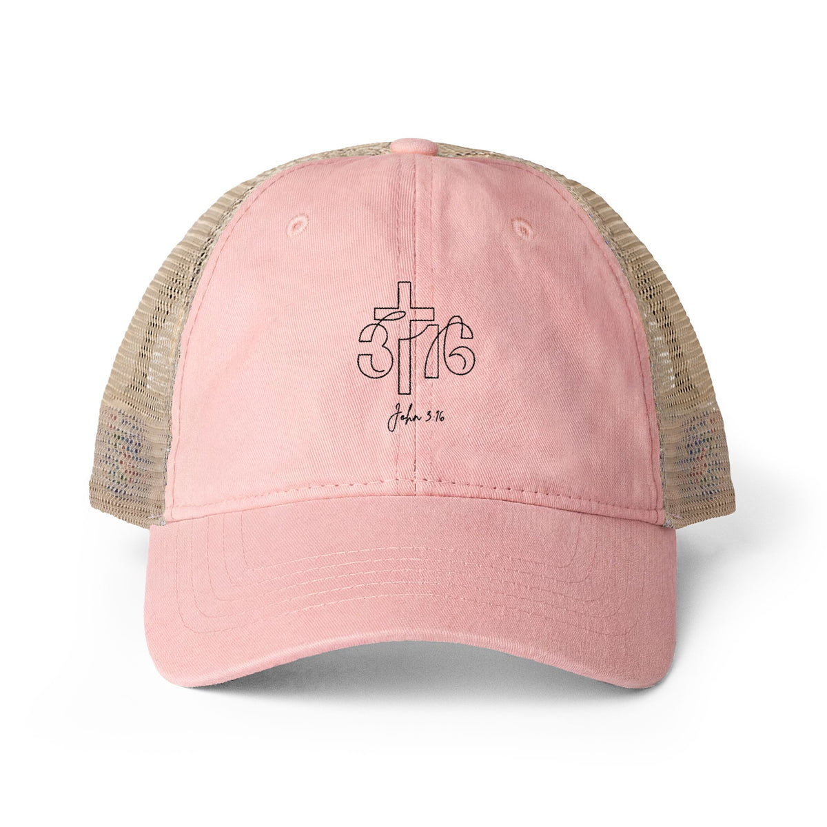 John 3:16 Women's Washed Mesh-Back Cap