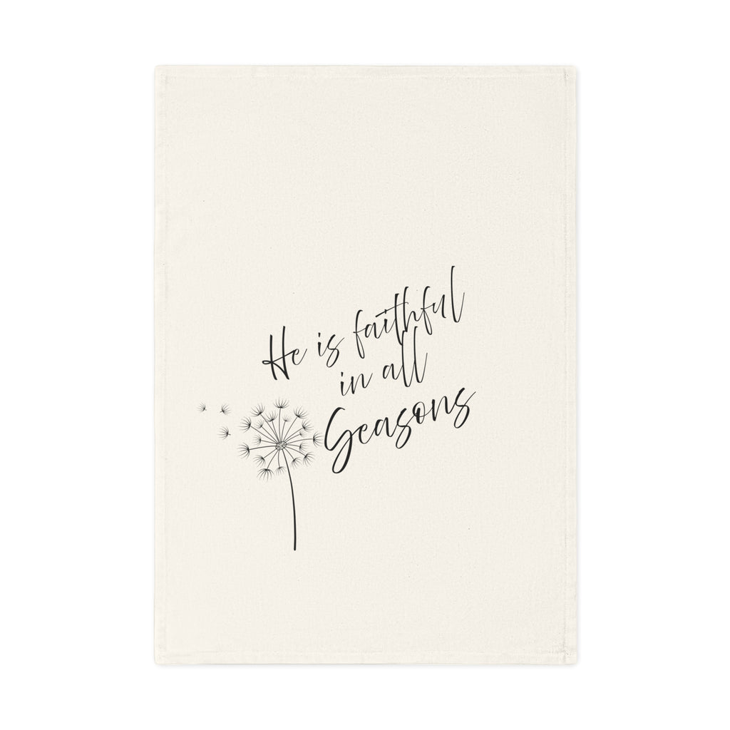 He Is Faithful in All Seasons Cotton Tea Towel