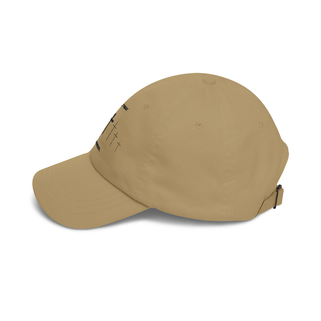 Christian Cross Dad Cap – “Yesterday, Today and Forever” Embroidered Baseball Hat