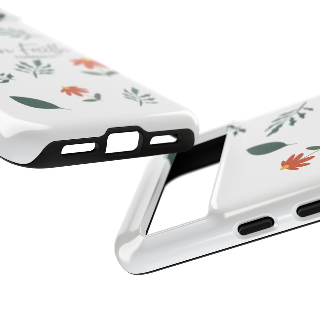 Walk in Faith Floral Phone Case — 2 Corinthians 5:7 Christian iPhone Case