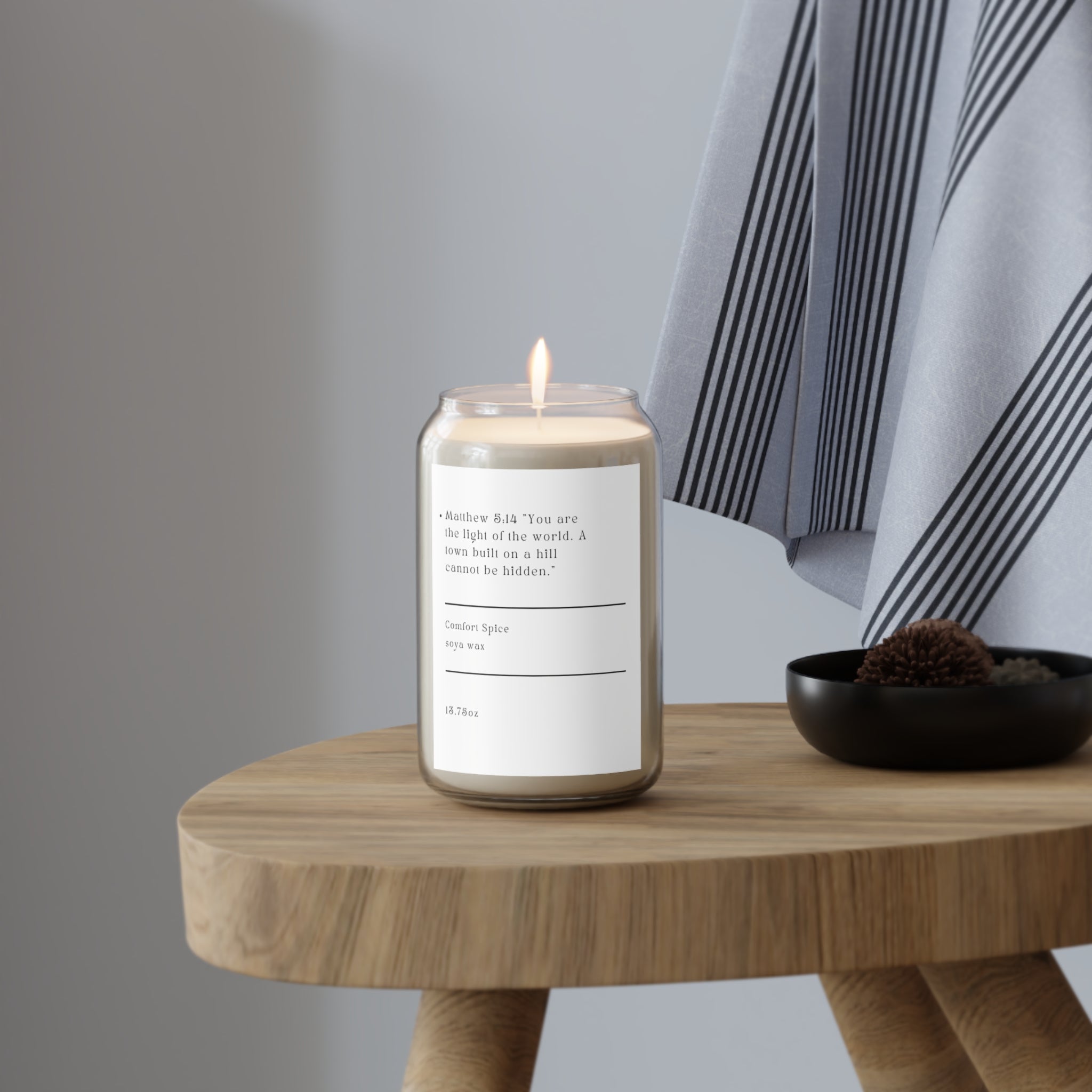 Matthew 5:14 Comfort Spice Inspirational Soy Candle 13.75oz