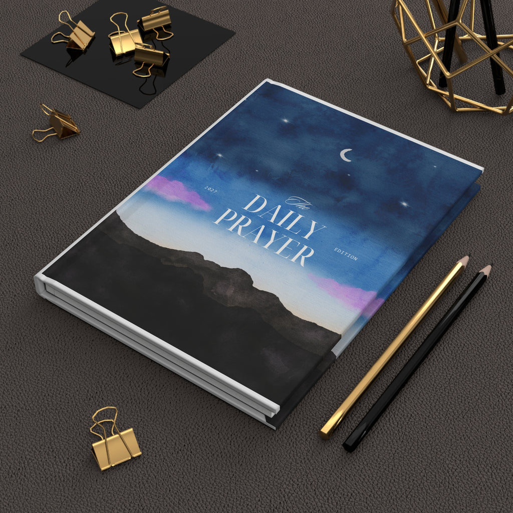 Daily Prayer Hardcover Journal — Night Sky Devotional Notebook