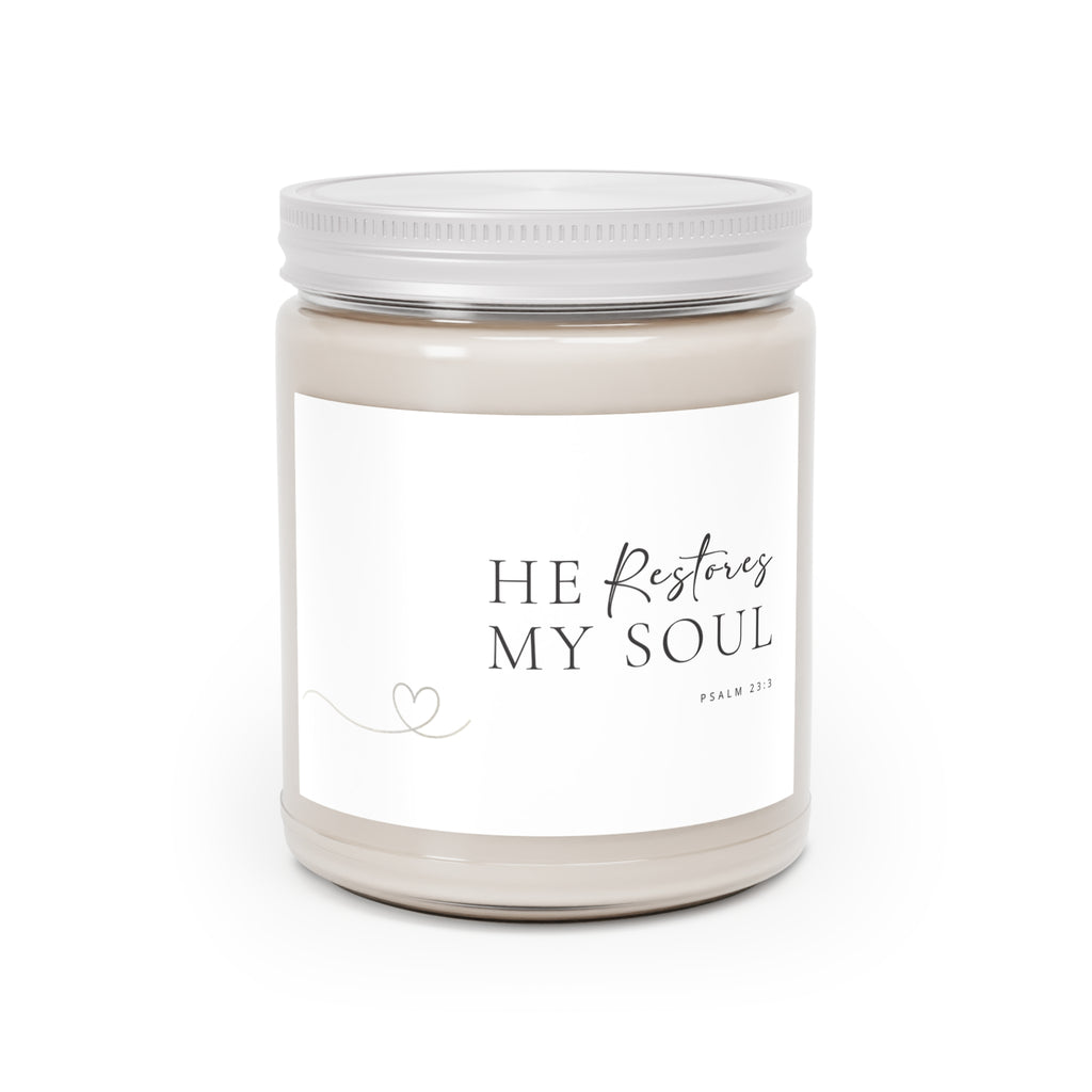 “He Restores My Soul” Soy Candle —  9oz