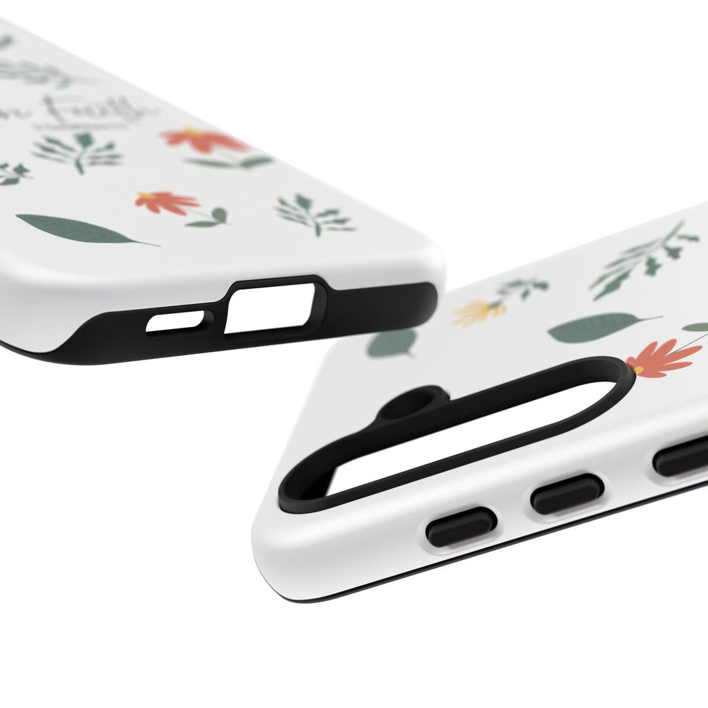 Walk in Faith Floral Phone Case — 2 Corinthians 5:7 Christian iPhone Case