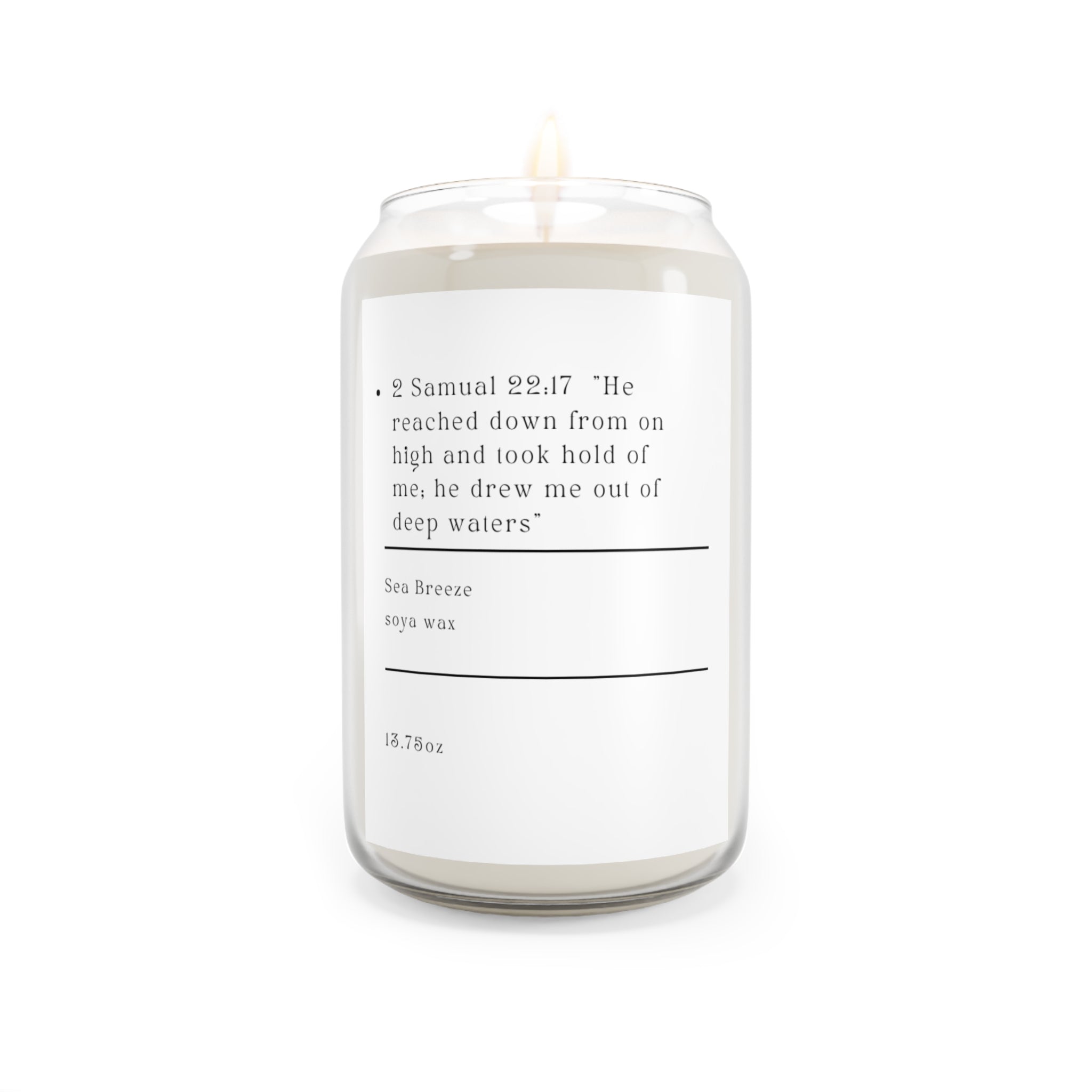 2 Samuel 22:17 Sea Breeze Soy Candle 13.75 oz