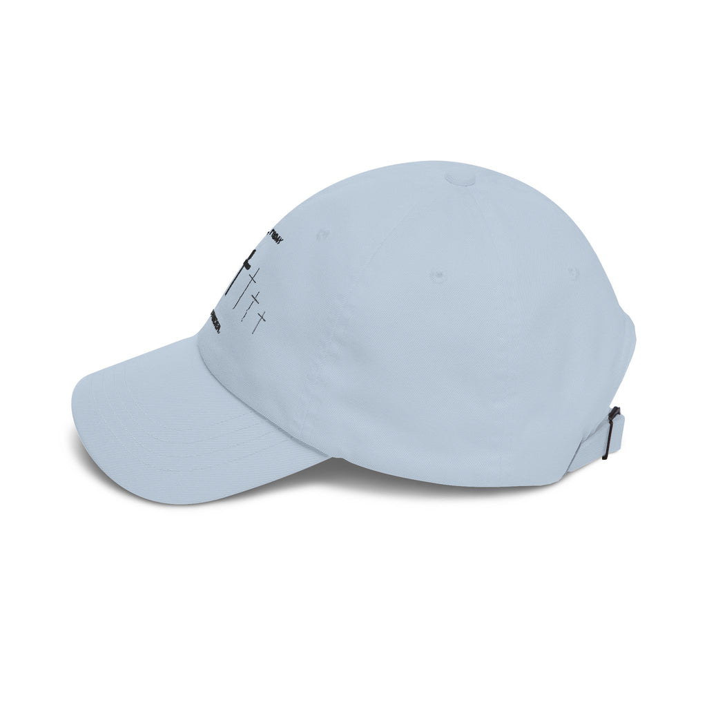 Christian Cross Dad Cap – “Yesterday, Today and Forever” Embroidered Baseball Hat
