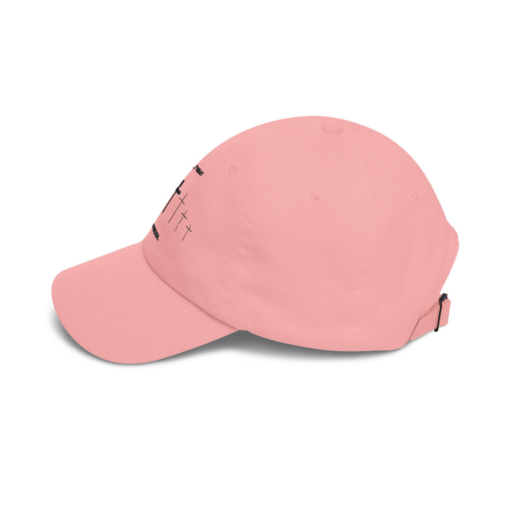 Christian Cross Dad Cap – “Yesterday, Today and Forever” Embroidered Baseball Hat