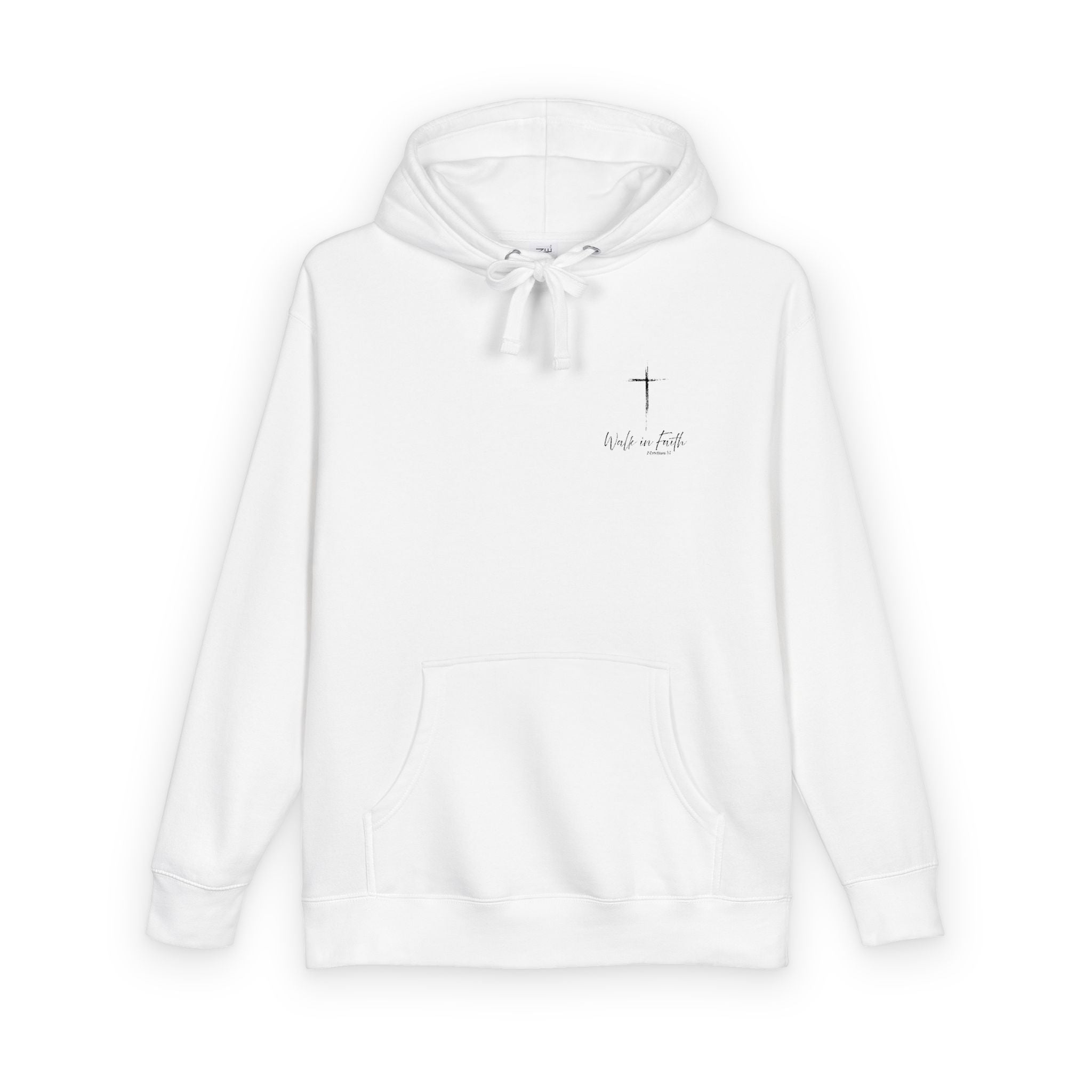 Minimal Cross Walk in Faith Hoodie
