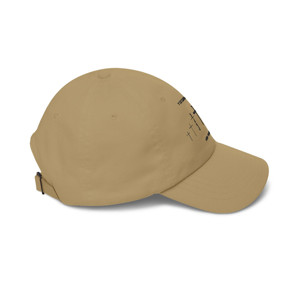 Christian Cross Dad Cap – “Yesterday, Today and Forever” Embroidered Baseball Hat