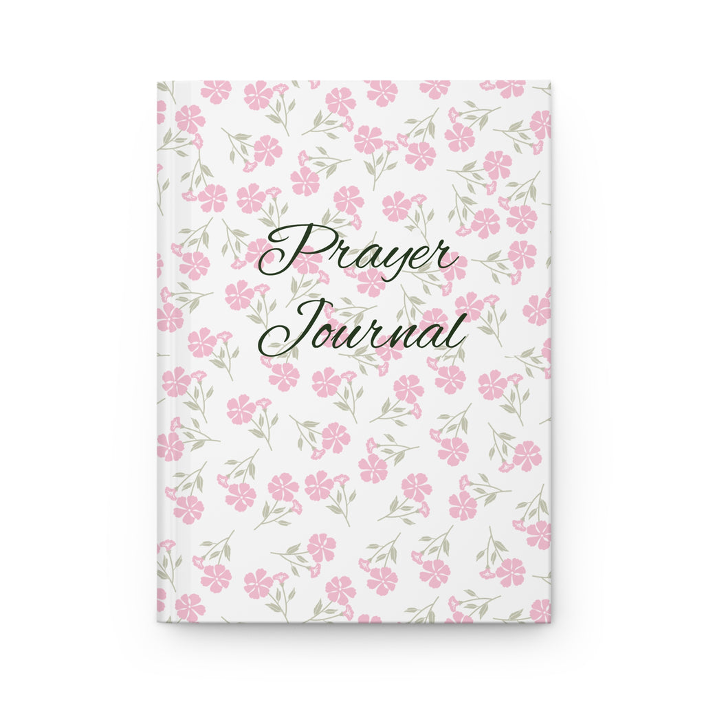Prayer Journal Hardcover — Floral Pink Matte Notebook for Devotional Reflection & Gratitude