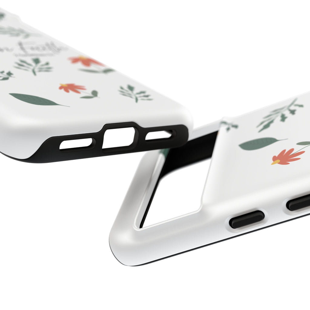 Walk in Faith Floral Phone Case — 2 Corinthians 5:7 Christian iPhone Case