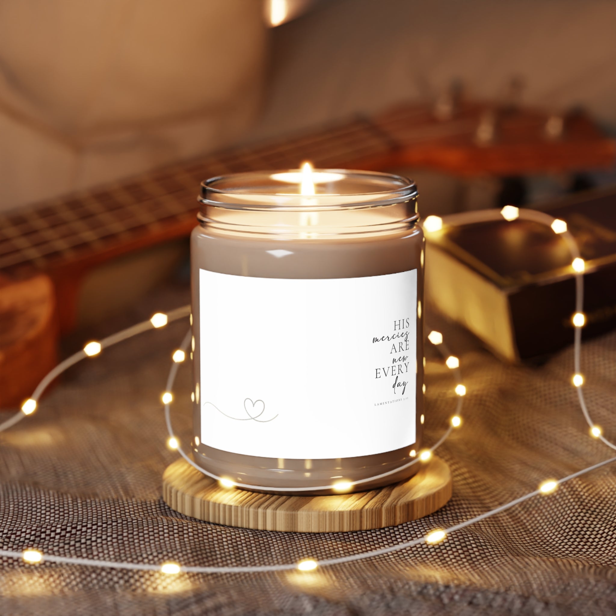 "His Mercies Are New Every Day" Scented Jar Soy Candle - 9oz