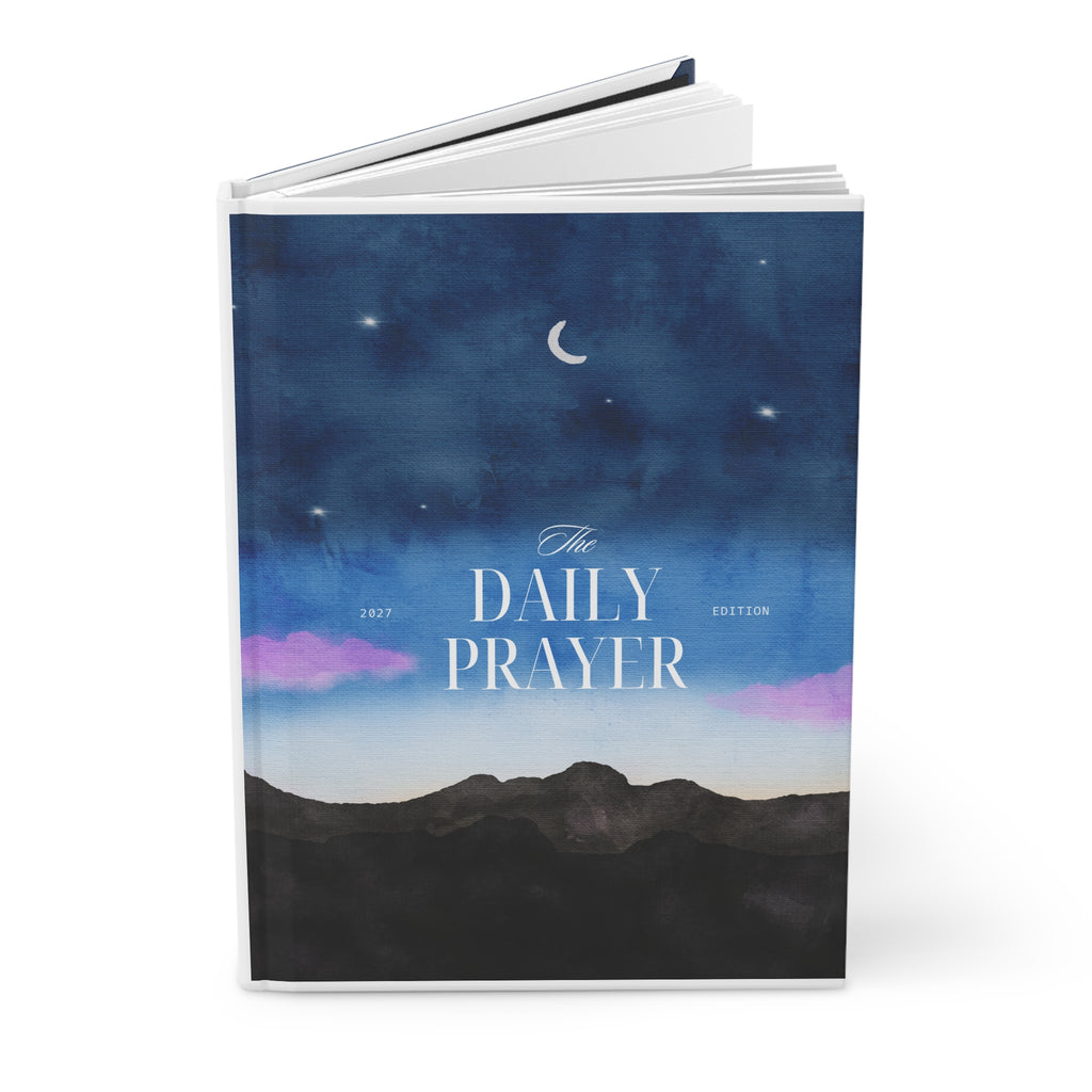 Daily Prayer Hardcover Journal — Night Sky Devotional Notebook