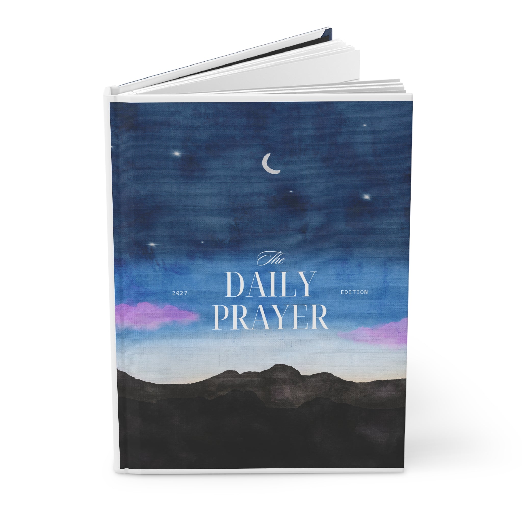 Daily Prayer Hardcover Journal — Night Sky Devotional Notebook