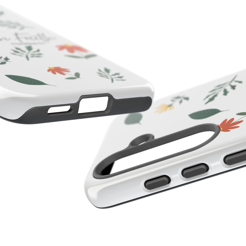 Walk in Faith Floral Phone Case — 2 Corinthians 5:7 Christian iPhone Case