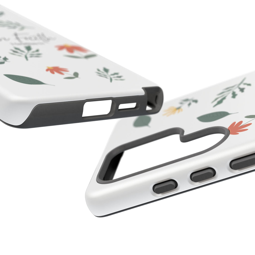 Walk in Faith Floral Phone Case — 2 Corinthians 5:7 Christian iPhone Case