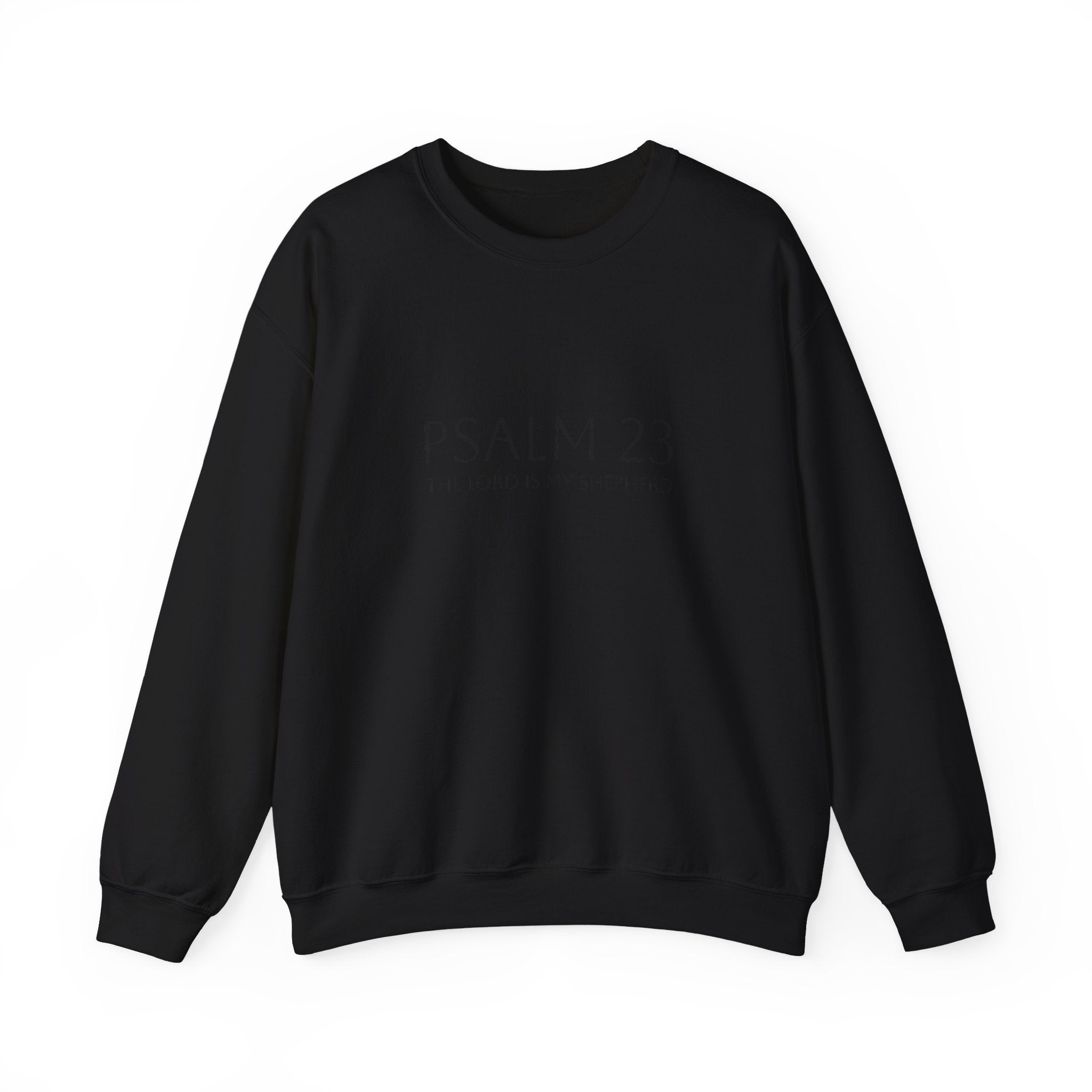 Psalm 23 Embroidered Black on Black Crewneck