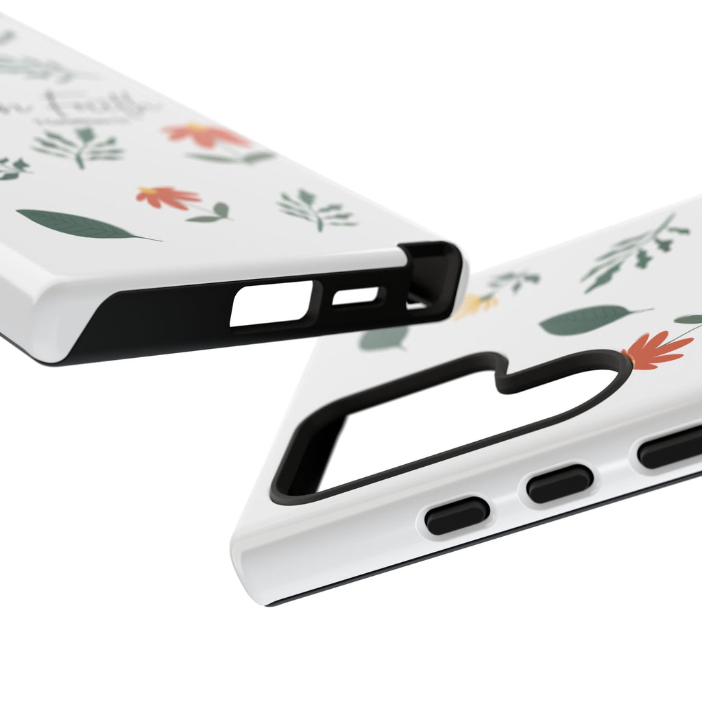 Walk in Faith Floral Phone Case — 2 Corinthians 5:7 Christian iPhone Case