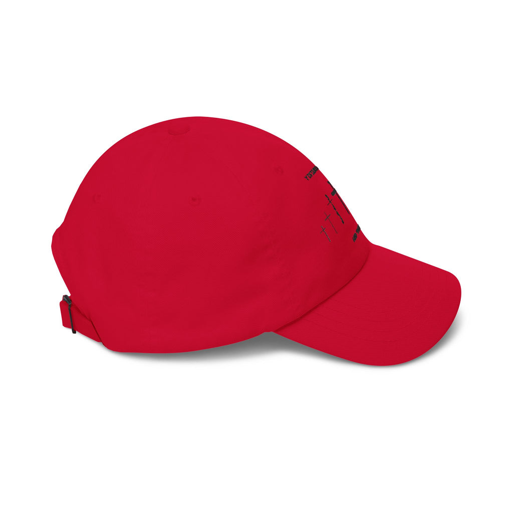 Christian Cross Dad Cap – “Yesterday, Today and Forever” Embroidered Baseball Hat