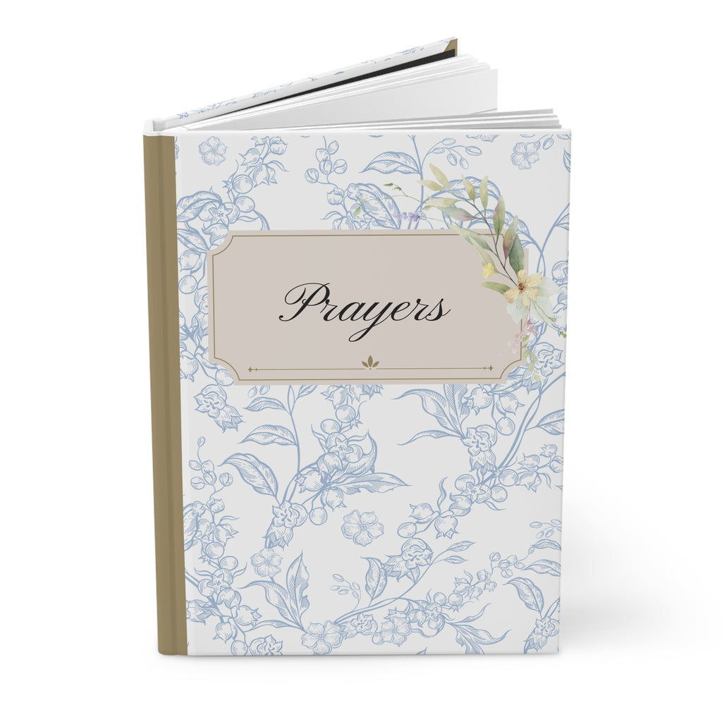 Prayers Floral Hardcover Journal — Elegant Prayer & Gratitude Notebook