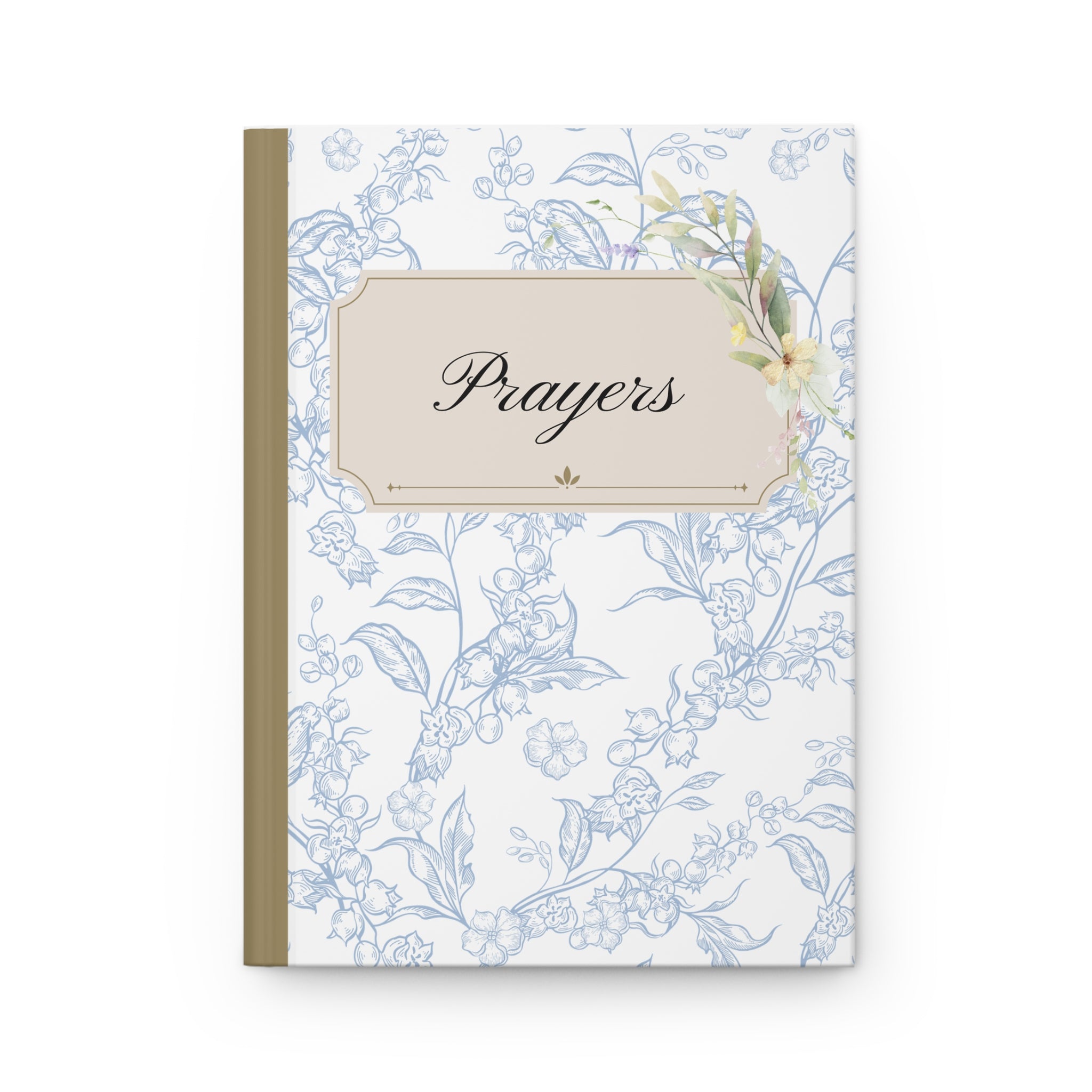 Prayers Floral Hardcover Journal — Elegant Prayer & Gratitude Notebook