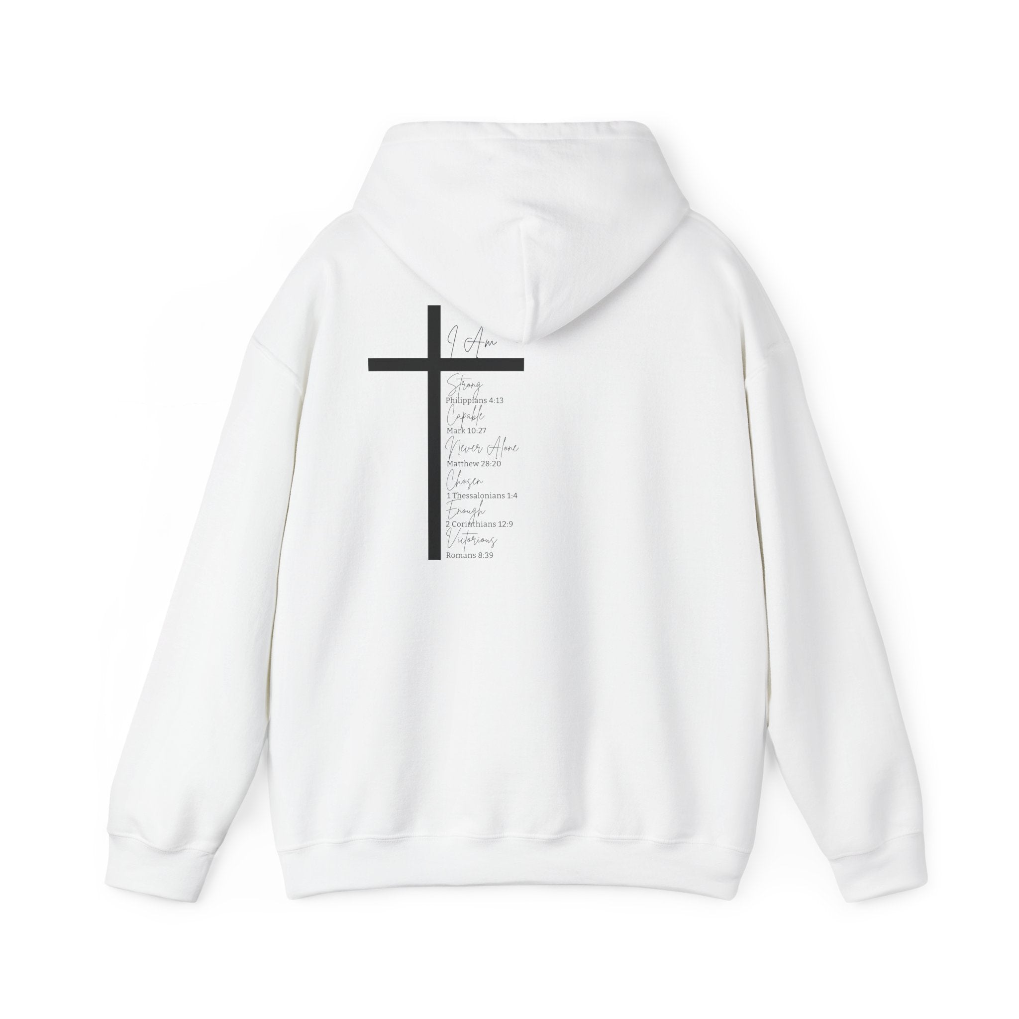 Cross with Prayer List Back Print Hoodie