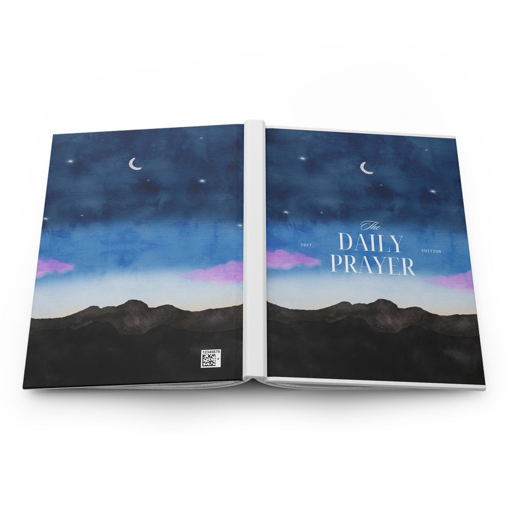 Daily Prayer Hardcover Journal — Night Sky Devotional Notebook