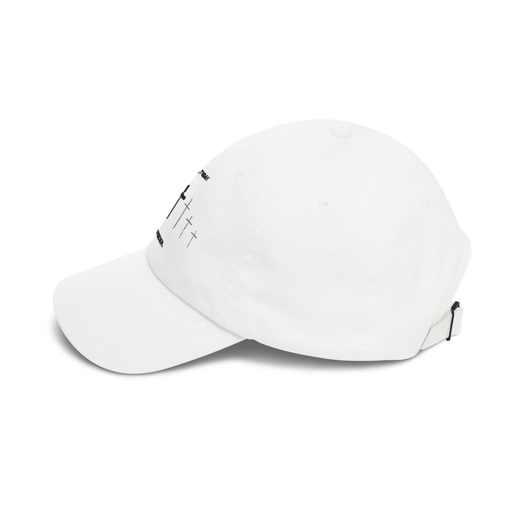 Christian Cross Dad Cap – “Yesterday, Today and Forever” Embroidered Baseball Hat