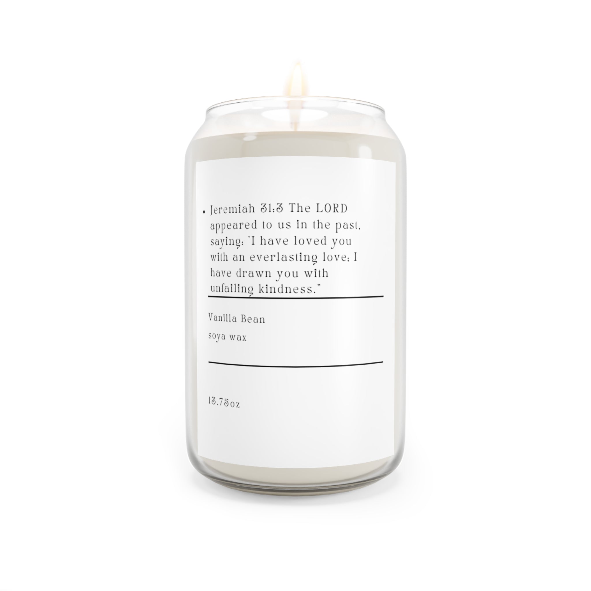 Jeremiah 31:3 Vanilla Bean Soy Candle 13.75 oz