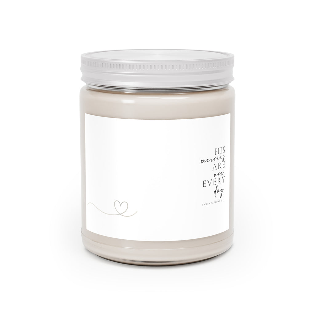 "His Mercies Are New Every Day" Scented Jar Soy Candle - 9oz
