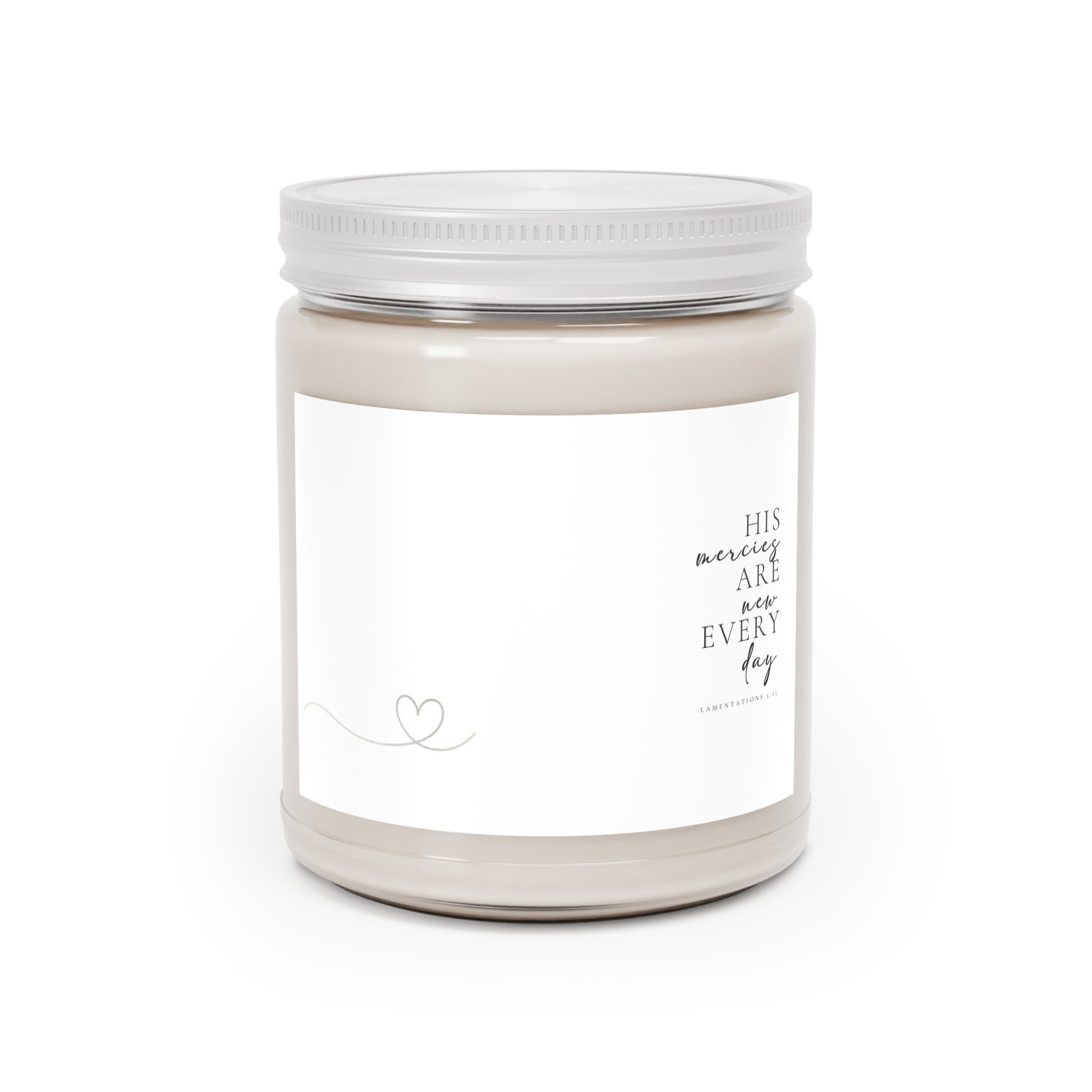 "His Mercies Are New Every Day" Scented Jar Soy Candle - 9oz