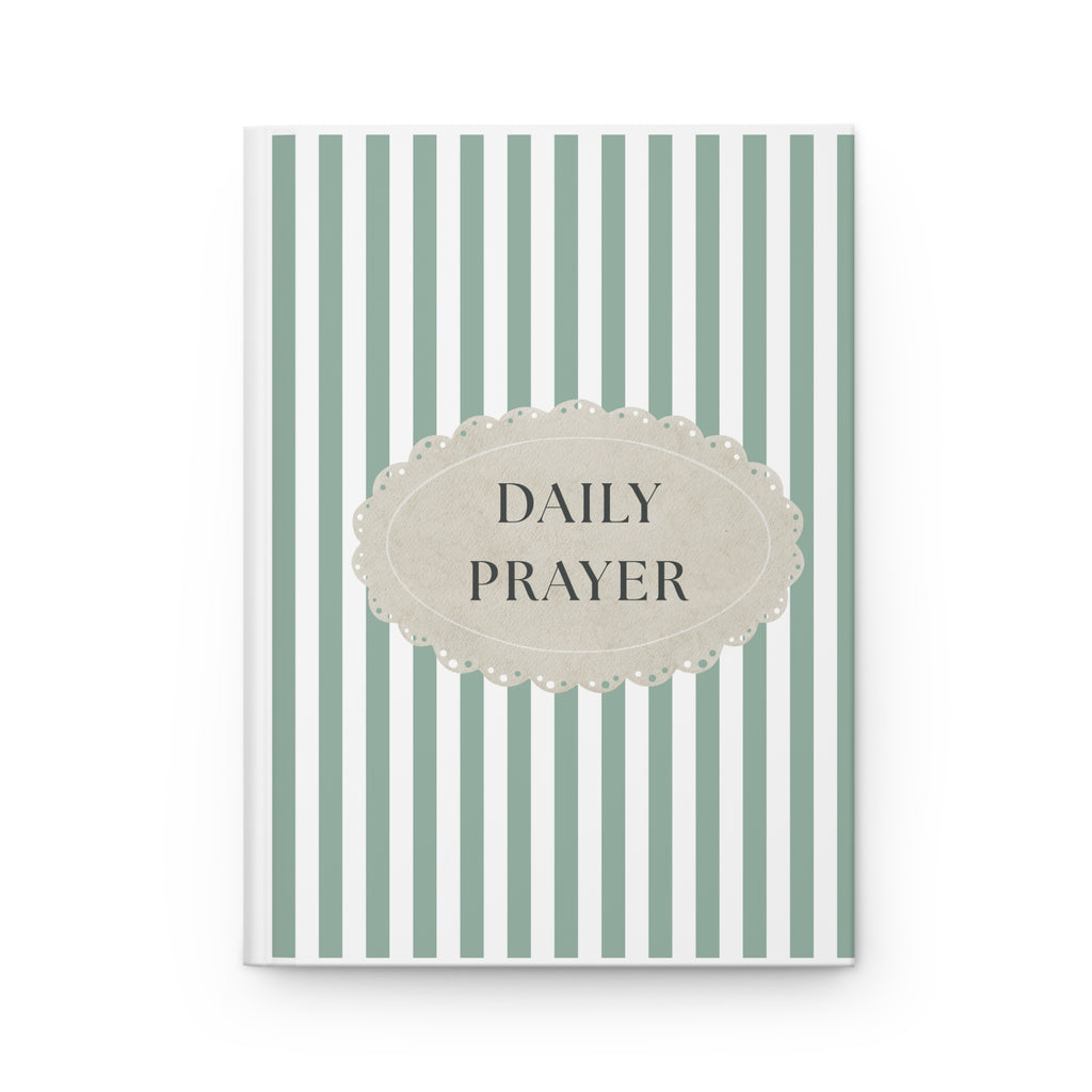 Daily Prayer Hardcover Journal — Striped Devotional Notebook for Christian Reflection & Gratitude