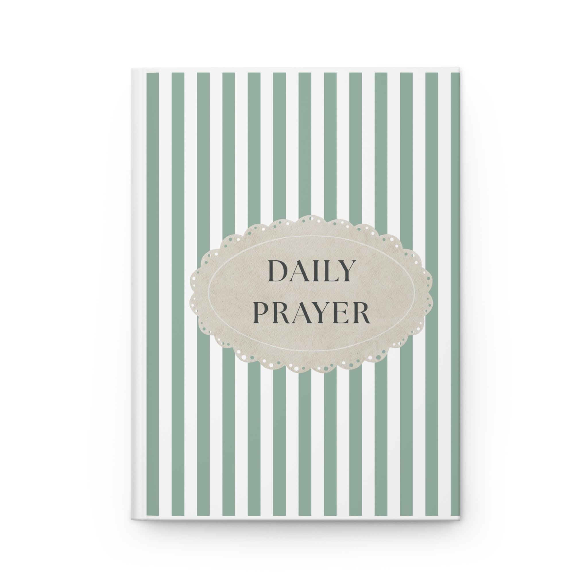 Daily Prayer Hardcover Journal — Striped Devotional Notebook for Christian Reflection & Gratitude