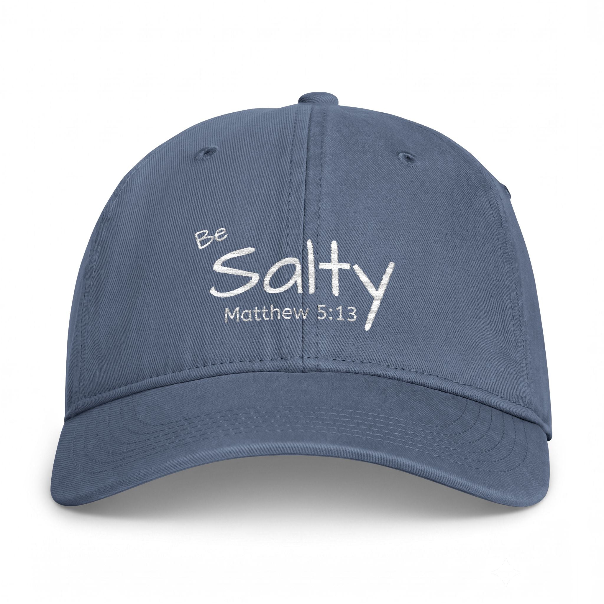 Be Salty Matthew 5:13 Embroidered Coastal Washed Cap