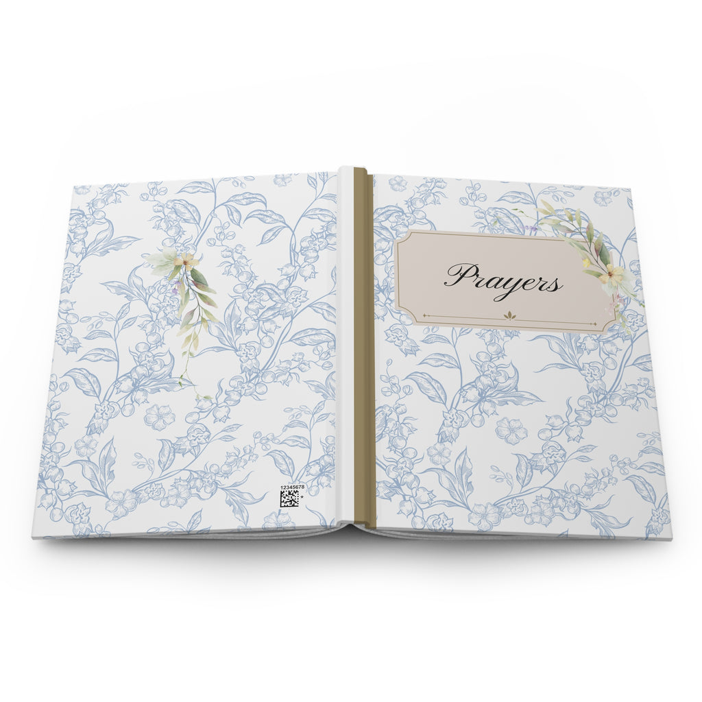 Prayers Floral Hardcover Journal — Elegant Prayer & Gratitude Notebook