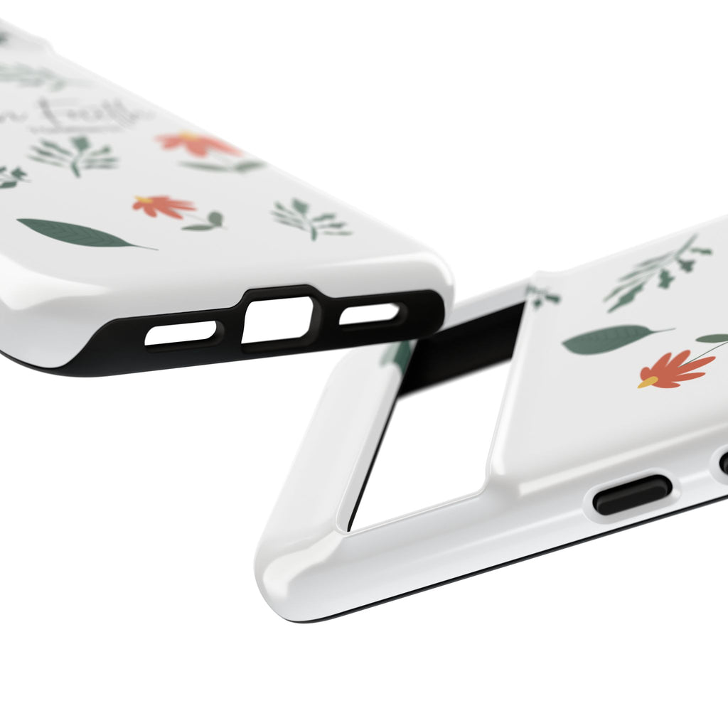 Walk in Faith Floral Phone Case — 2 Corinthians 5:7 Christian iPhone Case
