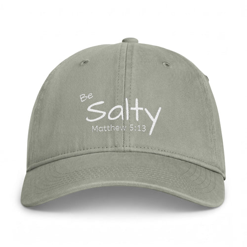 Be Salty Matthew 5:13 Embroidered Coastal Washed Cap